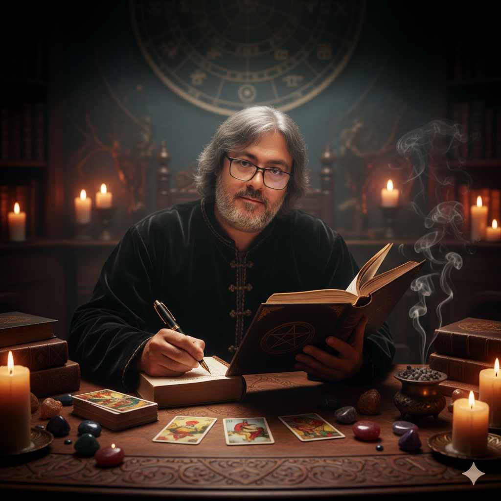 El Autor escribiendo El Método Lenormand